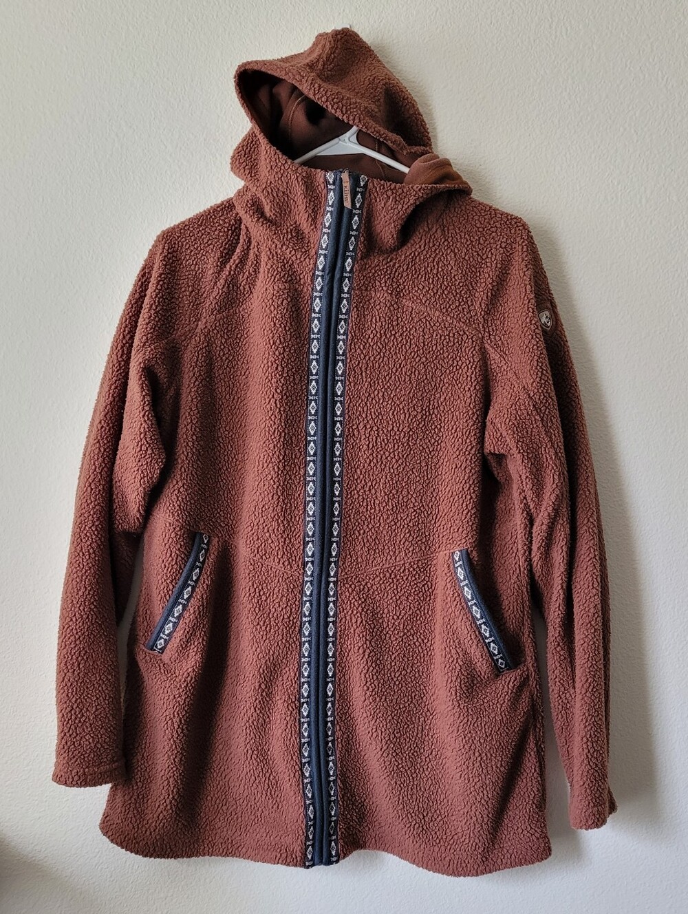 Kuhl Hygge Long Fleece Jacket Mocha Zip Up